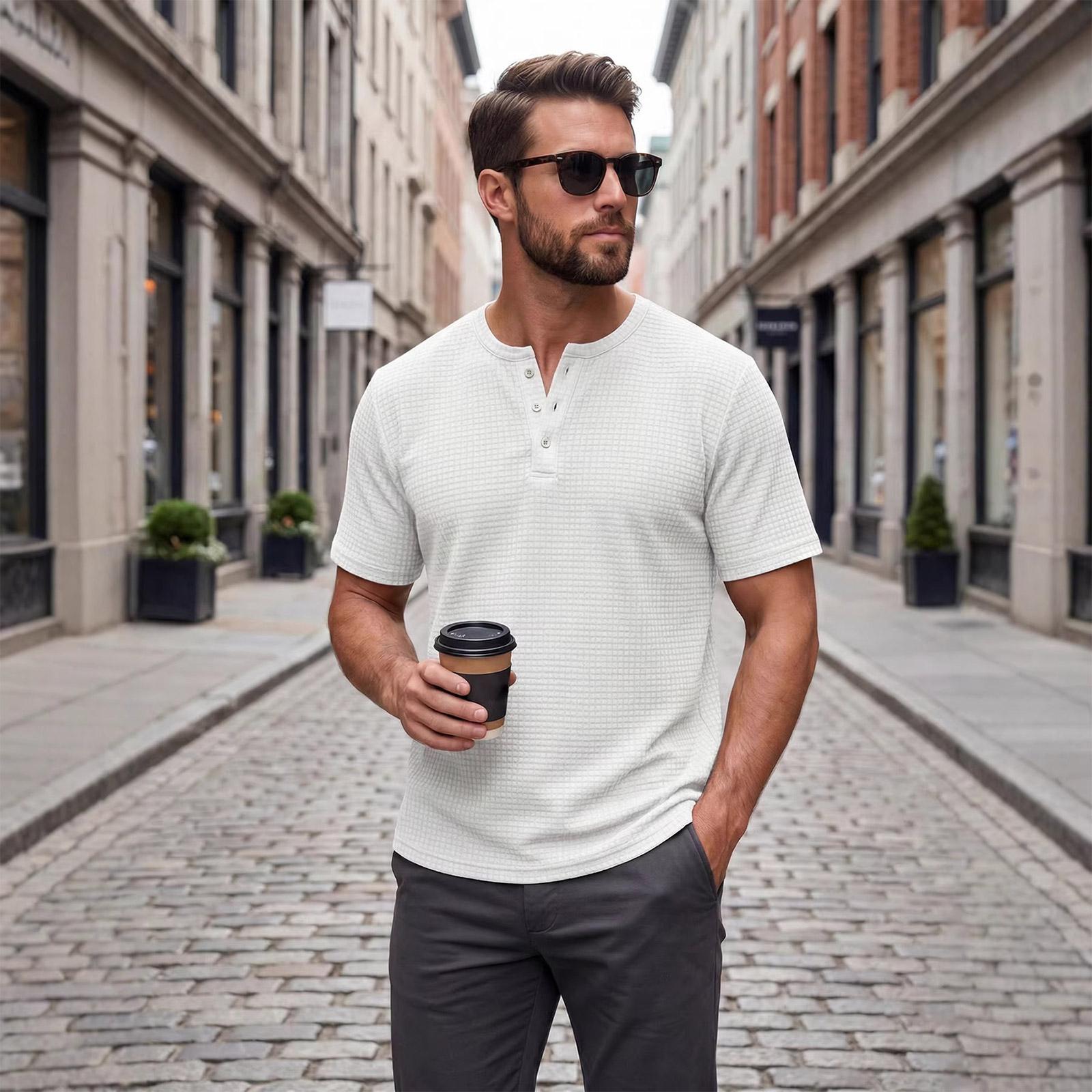 Men s Round Neck Single Breasted Collared Shirt Men s Casual And Comfortable Short Sleeved Shirt XL білий
Men s Round Neck Single Breasted Collared Shirt Men s Casual And Comfortable Short Sleeved Shirt XL білий