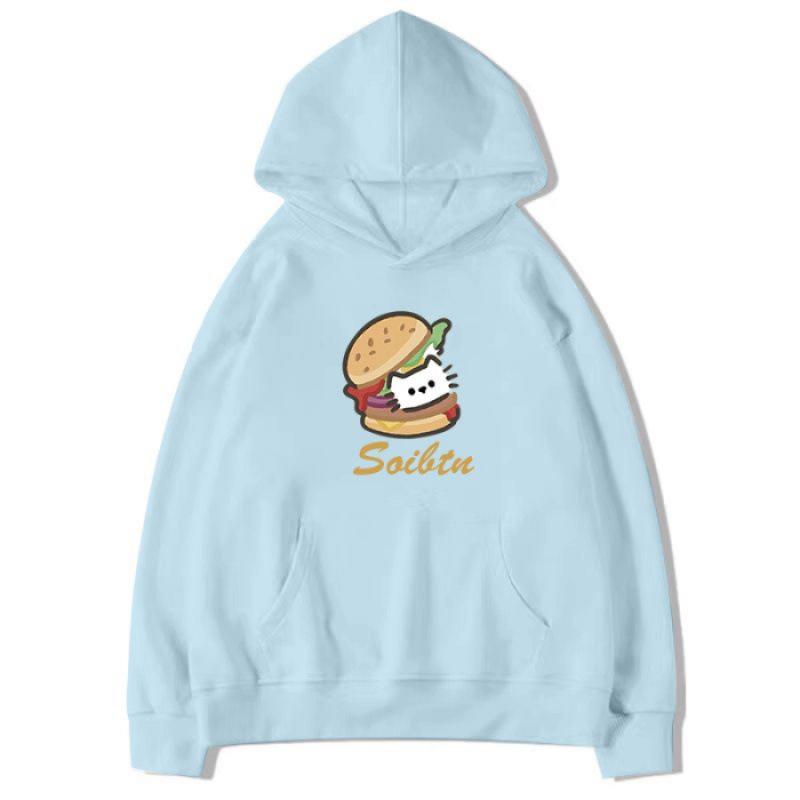 New Autumn Winter Loose Cute Comfortable Fashionable Hoodie Delicious Burger Print Women s Hoodie 3XL світло-синій колір
New Autumn Winter Loose Cute Comfortable Fashionable Hoodie Delicious Burger Print Women s Hoodie 3XL світло-синій колір