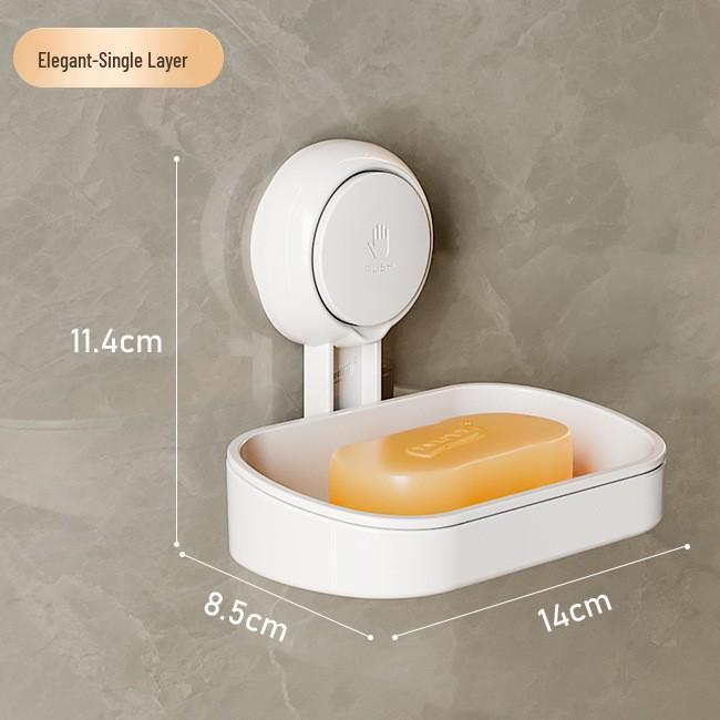 Taili Punch-Free Wall-Mounted Bathroom Soap Dish with Suction Cup - Single/Double Layer Draining Rack
Taili Punch-Free Wall-Mounted Bathroom Soap Dish with Suction Cup - Single/Double Layer Draining Rack