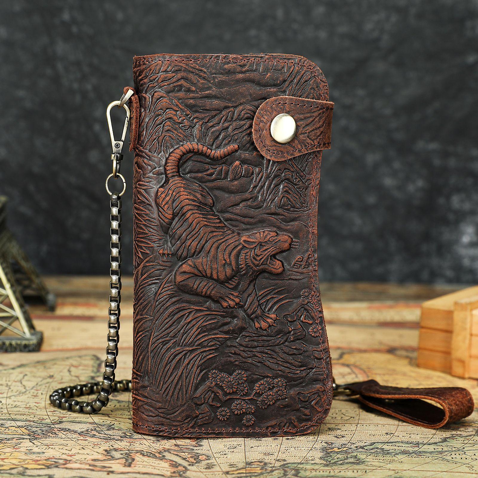 Personalized Retro Style Genuine Leather Long Wallet with Zipper, Cowhide Handbag, Short Style Credit Card Bag тигровий
Personalized Retro Style Genuine Leather Long Wallet with Zipper, Cowhide Handbag, Short Style Credit Card Bag тигровий