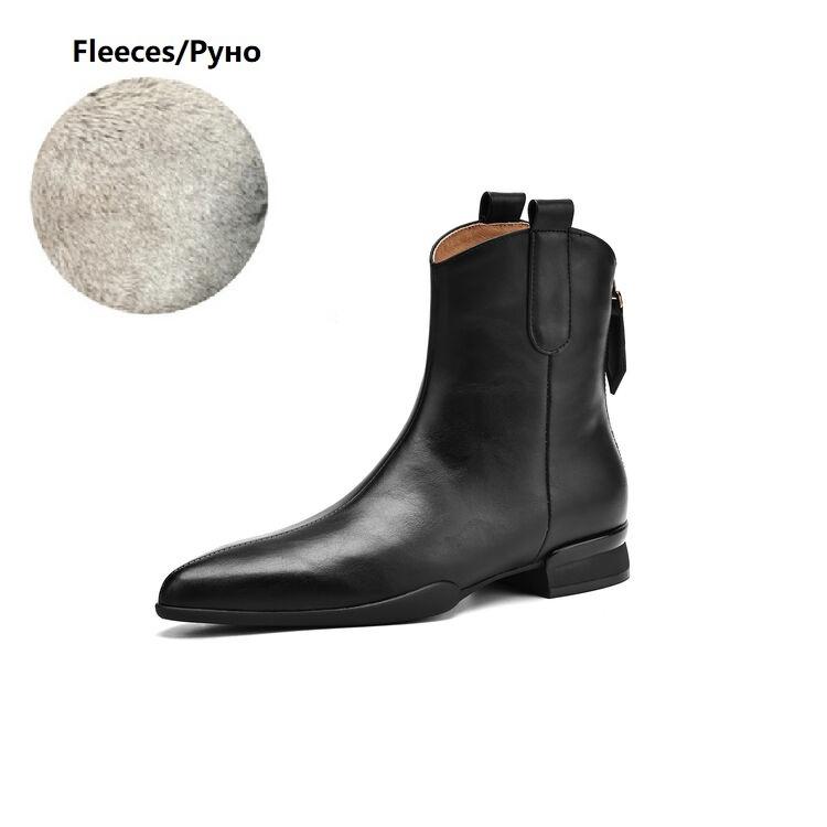 Fashion NEW Autumn Women Boots Split Leather Shoes for Women Pointed Toe Low Heel Shoes Concise Zipper Western Boots Soft Daily Shoes 34
Fashion NEW Autumn Women Boots Split Leather Shoes for Women Pointed Toe Low Heel Shoes Concise Zipper Western Boots Soft Daily Shoes 34