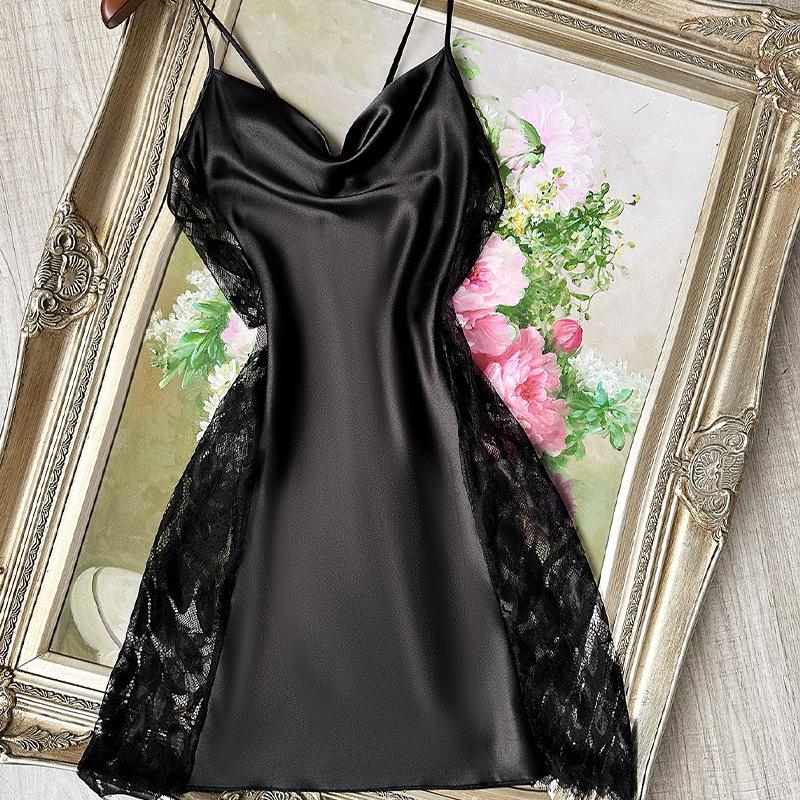 Elegant Women s Lace-Trim Ice Silk Pajama and Robe Set - Spring & Autumn Medium чёрный
Elegant Women s Lace-Trim Ice Silk Pajama and Robe Set - Spring & Autumn Medium чёрный