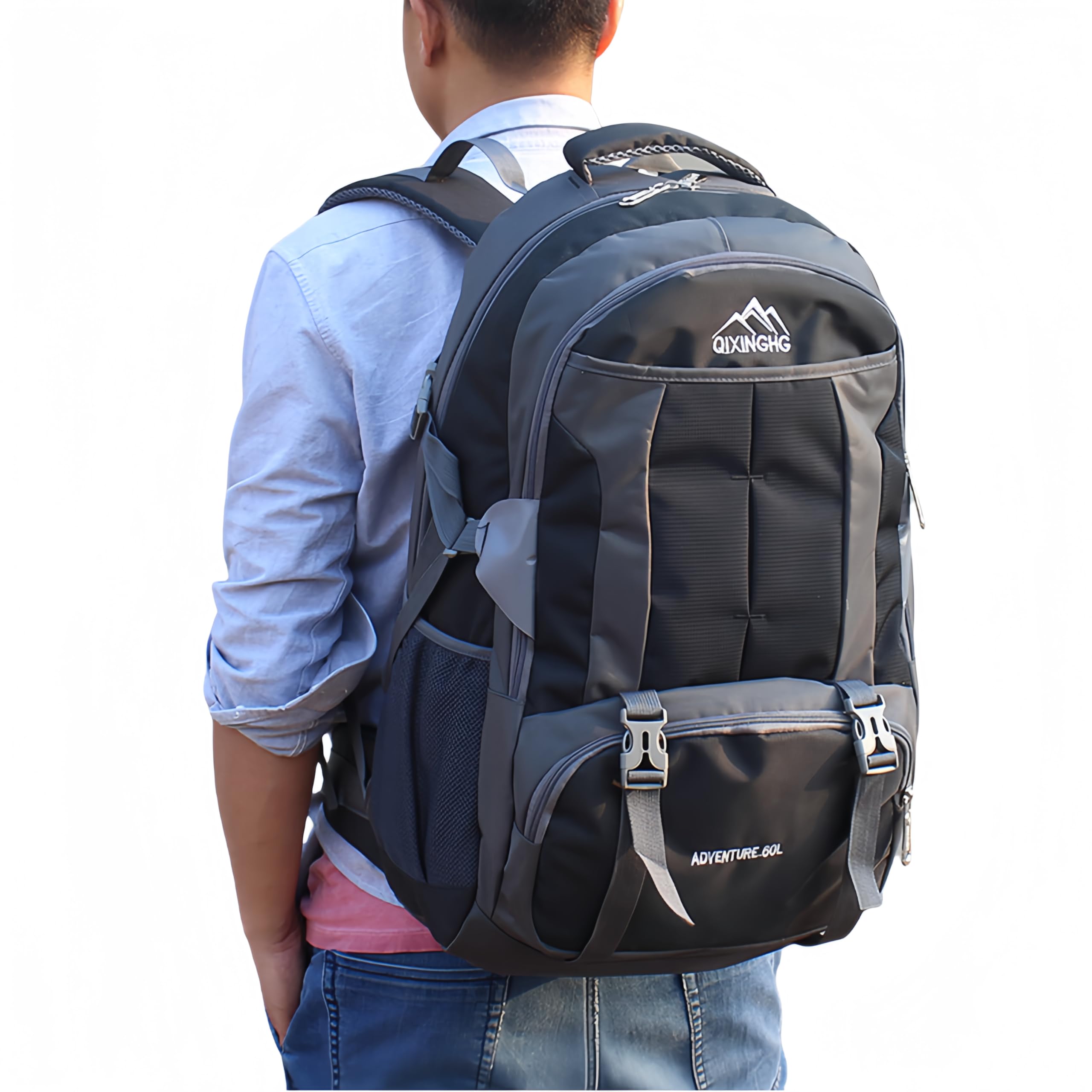 Mountaineering backpack, travel backpack, lightweight, large capacity 60 L, multi-layer classification structure, breathable shoulder strap, made of
Mountaineering backpack, travel backpack, lightweight, large capacity 60 L, multi-layer classification structure, breathable shoulder strap, made of