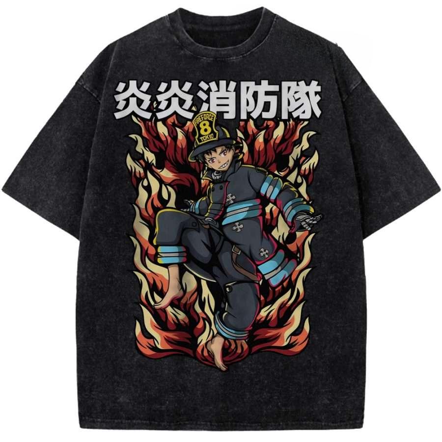 Anime Fire Force Shinra Kusakabe Graphic T Shirt Men Women Washed Cotton Tshirts Casual Loose Clothing Harajuku Male T-shirt S чёрный
Anime Fire Force Shinra Kusakabe Graphic T Shirt Men Women Washed Cotton Tshirts Casual Loose Clothing Harajuku Male T-shirt S чёрный