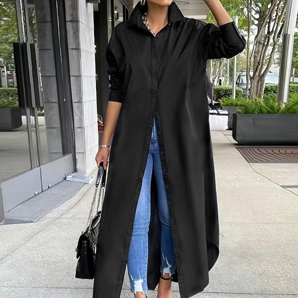 Women s Oversized Collared Long Sleeve Button Solid Color Maxi Shirt Dress Casual Tunic Top 5XL чорний
Women s Oversized Collared Long Sleeve Button Solid Color Maxi Shirt Dress Casual Tunic Top 5XL чорний