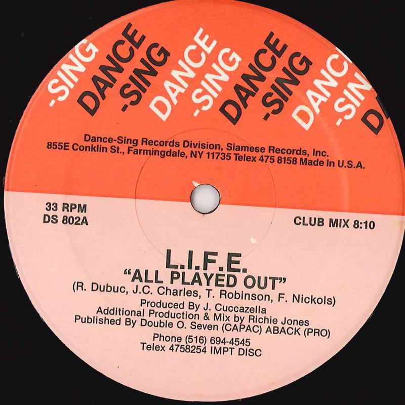 12inch Record LIFE - All Played Out DS802 DANCE-SING 1986 US Dance & Electronica Used
12inch Record LIFE - All Played Out DS802 DANCE-SING 1986 US Dance & Electronica Used