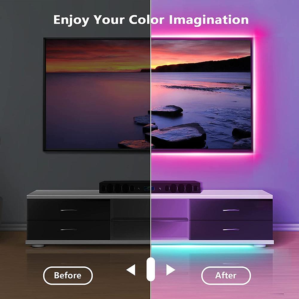 Самоклеящаяся светодиодная лента USB Bluetooth 5050 RGB с инфракрасным управлением, гибкая светодиодная лента 5 В, подсветка для телевизора, настольная лампа 1m 
Самоклеящаяся светодиодная лента USB Bluetooth 5050 RGB с инфракрасным управлением, гибкая светодиодная лента 5 В, подсветка для телевизора, настольная лампа 1m