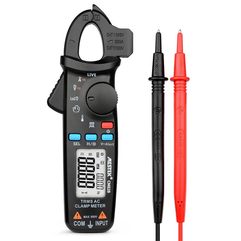 CM82B Auto Range Clamp Meter Current 0-200A Voltage 0-600V Resistance Capacitance Temperature NCV Digital Clamp Meter
CM82B Auto Range Clamp Meter Current 0-200A Voltage 0-600V Resistance Capacitance Temperature NCV Digital Clamp Meter
