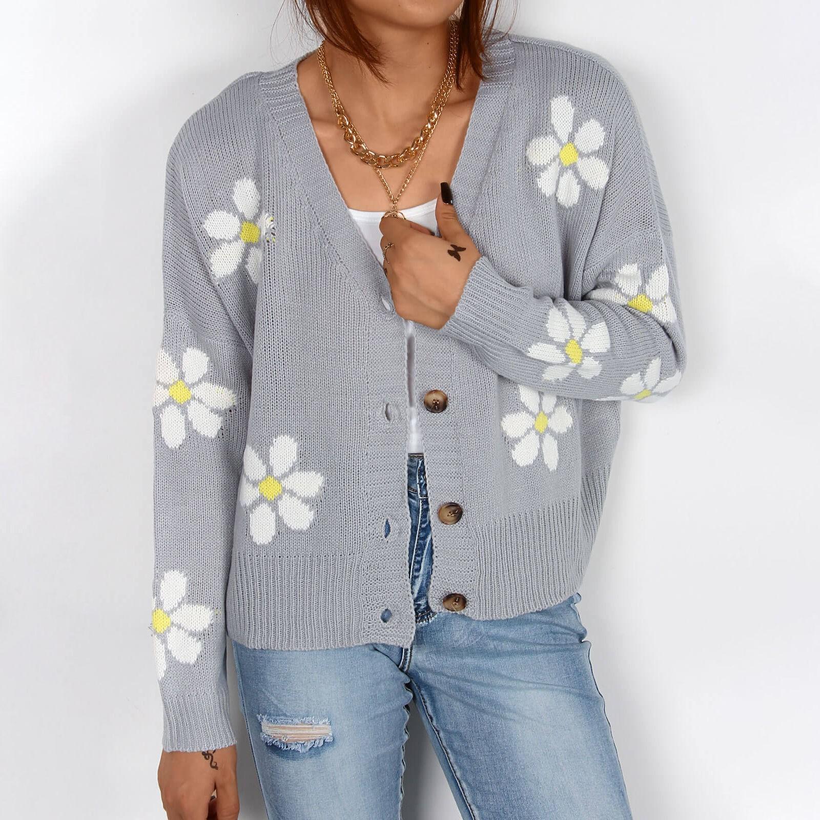 Женский непринужденный повседневный кардиган с цветочными пуговицами, свитер и верхняя одежда L
Женский непринужденный повседневный кардиган с цветочными пуговицами, свитер и верхняя одежда L