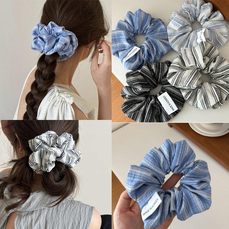 Korea Fashion Stripe Hair Rubber Bands Girls Blue Scrunchie Elastic Big Hair Tie Solid Color Silk Hair Bands accessoires
Korea Fashion Stripe Hair Rubber Bands Girls Blue Scrunchie Elastic Big Hair Tie Solid Color Silk Hair Bands accessoires