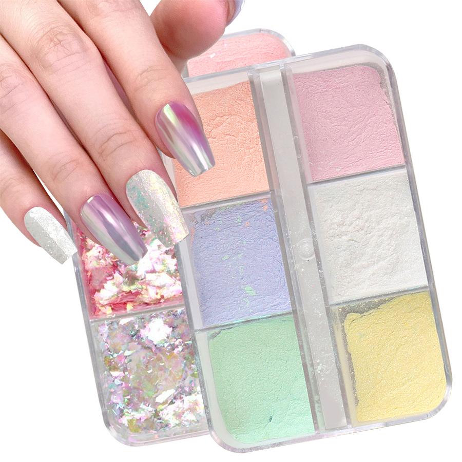 6 сеток блесток для ногтей Aurora Mirror Powder Pearly Flakes Pigment, сверкающий шарм для дизайна ногтей маникюр
6 сеток блесток для ногтей Aurora Mirror Powder Pearly Flakes Pigment, сверкающий шарм для дизайна ногтей маникюр