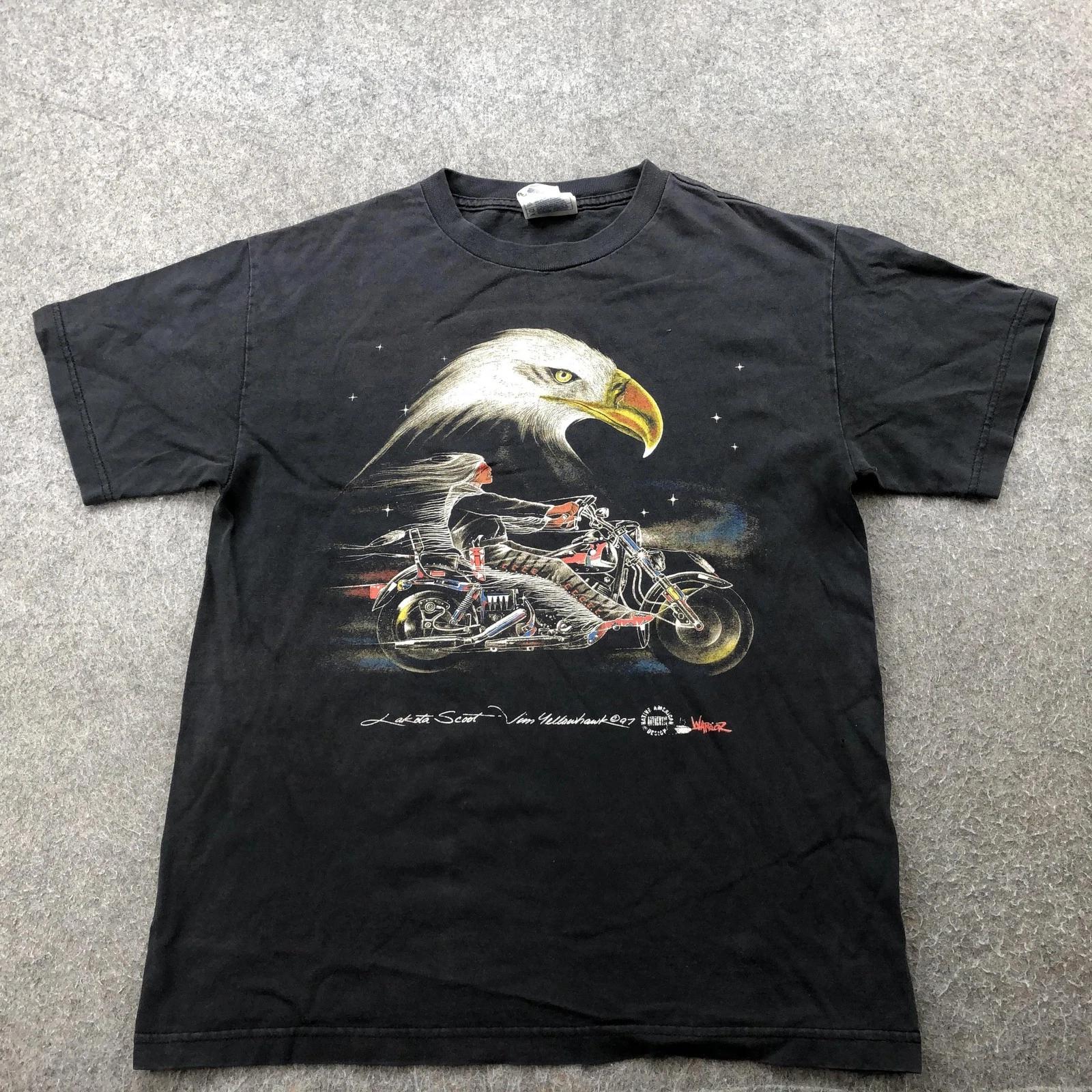 Vintage Motorcycle Shirt Mens Medium Eagle Lakota Scott Jim Yellowhawk 90s Tee M
Vintage Motorcycle Shirt Mens Medium Eagle Lakota Scott Jim Yellowhawk 90s Tee M