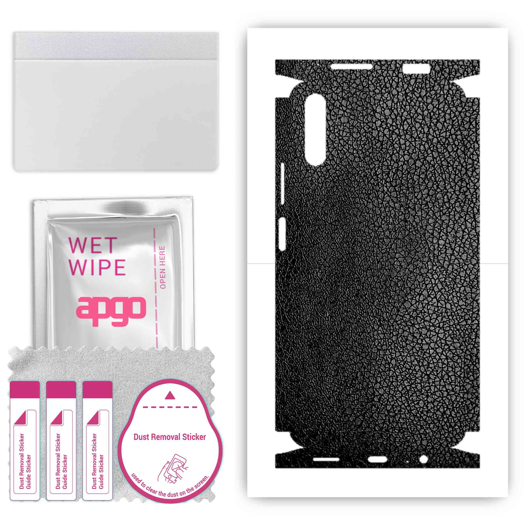 apgo Protective Skin Sticker for the back+sides compatible with Honor 9X, Full Wrap Film, Foil, Vinyl - Pattern Black Leather
apgo Protective Skin Sticker for the back+sides compatible with Honor 9X, Full Wrap Film, Foil, Vinyl - Pattern Black Leather
