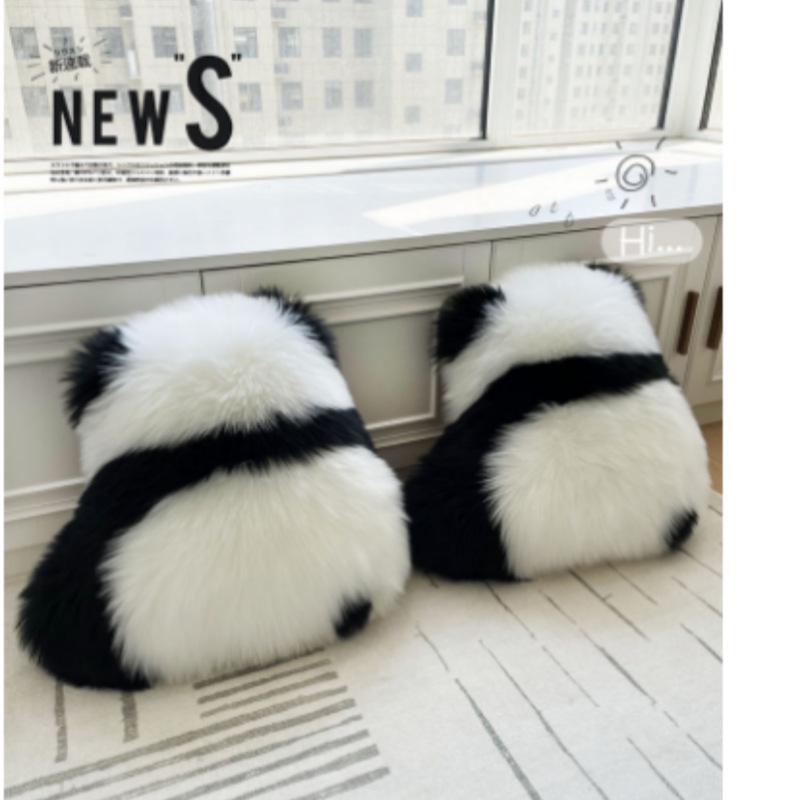 Faux Wool Panda Back Hug Pillow - Cute Sofa & Bedside Cushion and Living Room Backrest Pillow. Fubao Right Cushion (Flat Panda)
Faux Wool Panda Back Hug Pillow - Cute Sofa & Bedside Cushion and Living Room Backrest Pillow. Fubao Right Cushion (Flat Panda)