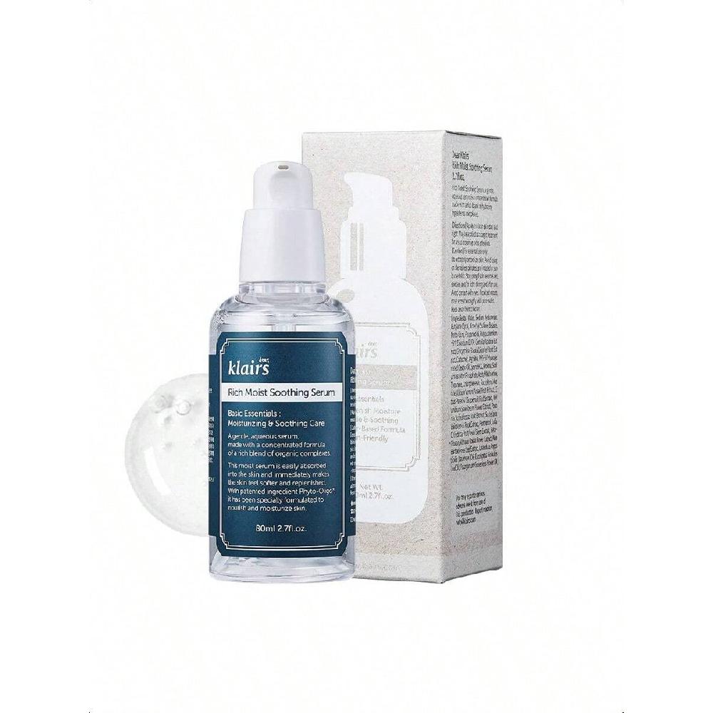 Dear, Klairs Rich Moist Soothing Serum 80 Ml, Instant Absorption, Non-Greasy, Hydration, Cooling, Basic Care, Unscented, Renewal
Dear, Klairs Rich Moist Soothing Serum 80 Ml, Instant Absorption, Non-Greasy, Hydration, Cooling, Basic Care, Unscented, Renewal