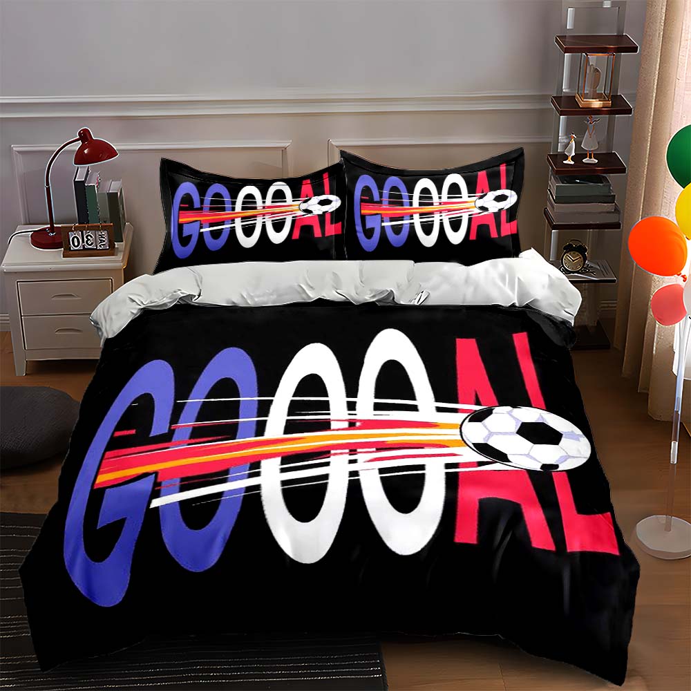 GOOOAL text with soccer ball. Bedding sets Duvet cover sets Duvet covers Pillowcases(1 * Duvet Cover 2 * Pillowcases, without duvet insert) 135x200cm
GOOOAL text with soccer ball. Bedding sets Duvet cover sets Duvet covers Pillowcases(1 * Duvet Cover 2 * Pillowcases, without duvet insert) 135x200cm