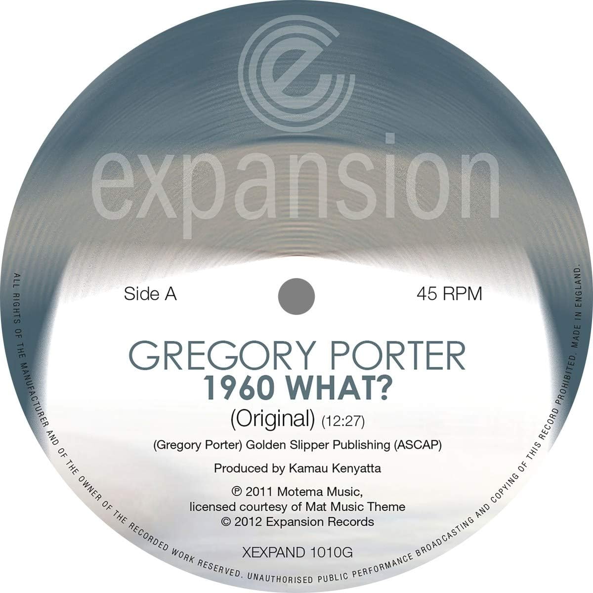 12inch Record GREGORY PORTER - 1960 What XEXPAND1010G Expansion 2019 UK Dance & Electronica
12inch Record GREGORY PORTER - 1960 What XEXPAND1010G Expansion 2019 UK Dance & Electronica