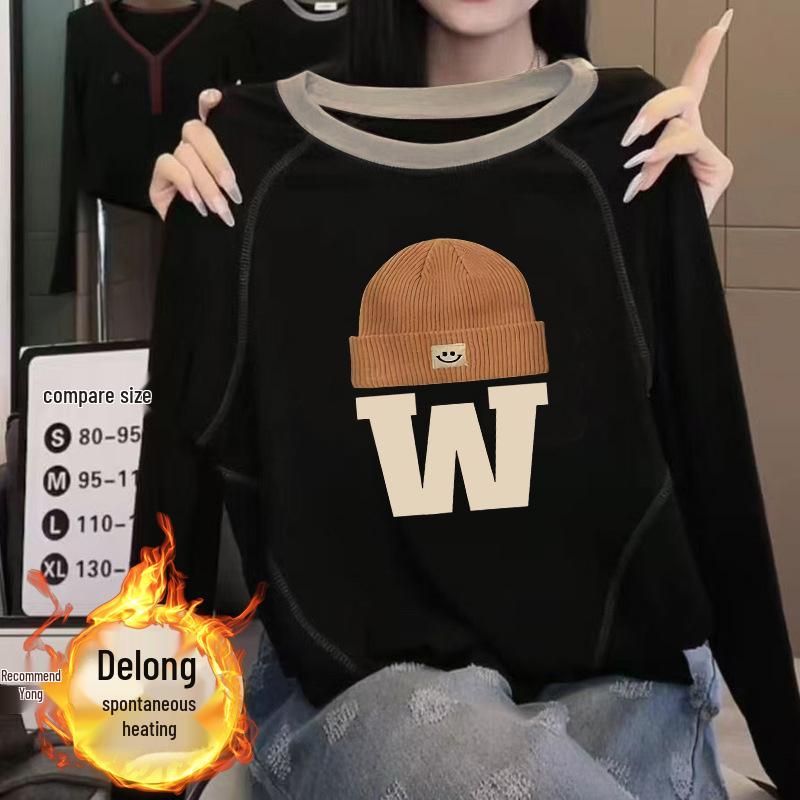 2024 Women s Chic Double-Sided German Velvet Long-Sleeve T-Shirt: Versatile Autumn/Winter Top L for 115-125 jin
2024 Women s Chic Double-Sided German Velvet Long-Sleeve T-Shirt: Versatile Autumn/Winter Top L for 115-125 jin