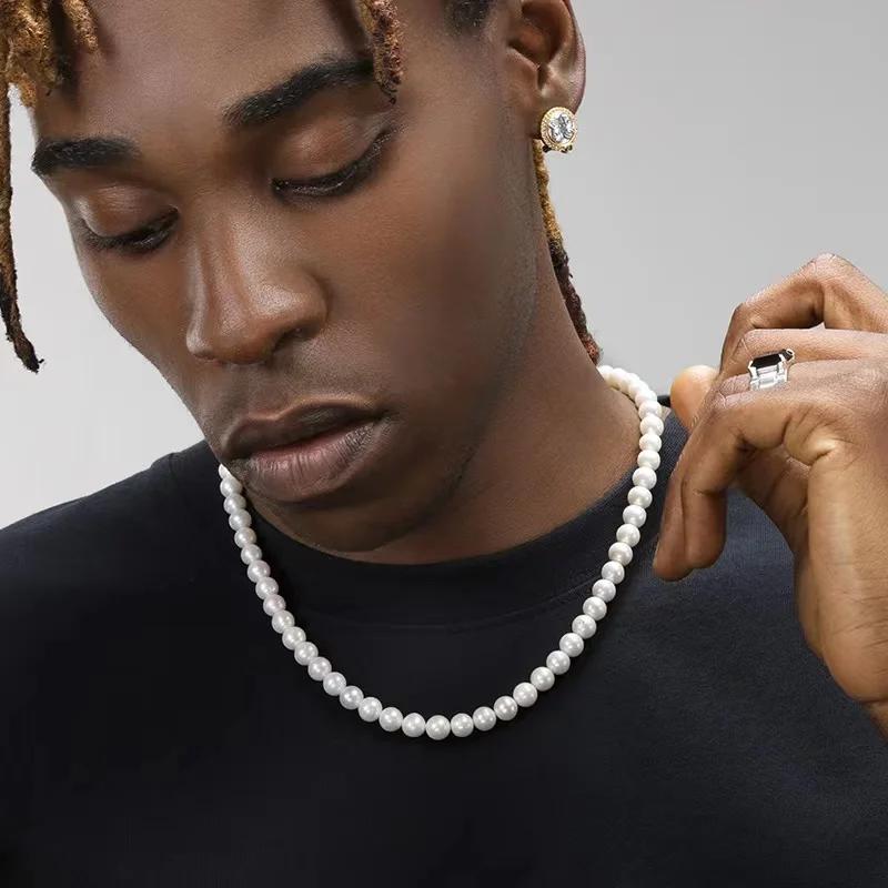 Pearl Necklace Men Simple Handmade Strand Bead Necklace 2024 New Trendy Men Jewelry for Women Girls Wedding Banquet Necklaces 40cm белый
Pearl Necklace Men Simple Handmade Strand Bead Necklace 2024 New Trendy Men Jewelry for Women Girls Wedding Banquet Necklaces 40cm белый