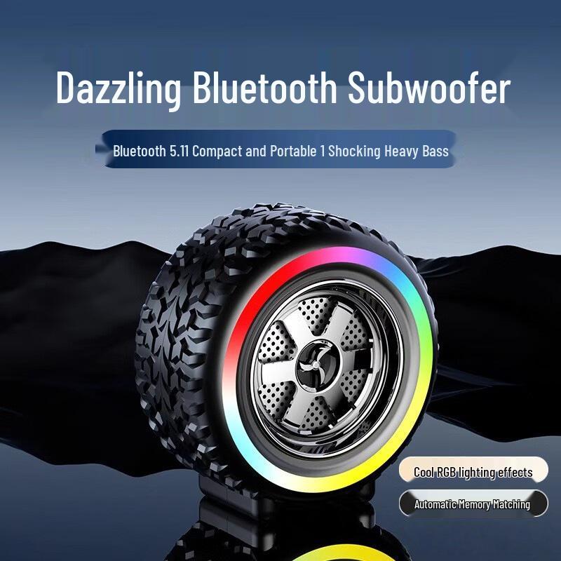 Bluetooth Speaker G2389: Car Wheel Design, High-Quality Sound, Colorful Lights, Card Slot, Portable, Multi-Functional. Ideal for Home Use.
Bluetooth Speaker G2389: Car Wheel Design, High-Quality Sound, Colorful Lights, Card Slot, Portable, Multi-Functional. Ideal for Home Use.