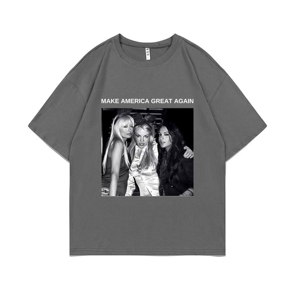 Make America Great Again Barack Hilton Britney Spears Lindsay Lohan Print Luxury Tshirts Unisexs and Womens Style Tshirts 4XL
Make America Great Again Barack Hilton Britney Spears Lindsay Lohan Print Luxury Tshirts Unisexs and Womens Style Tshirts 4XL