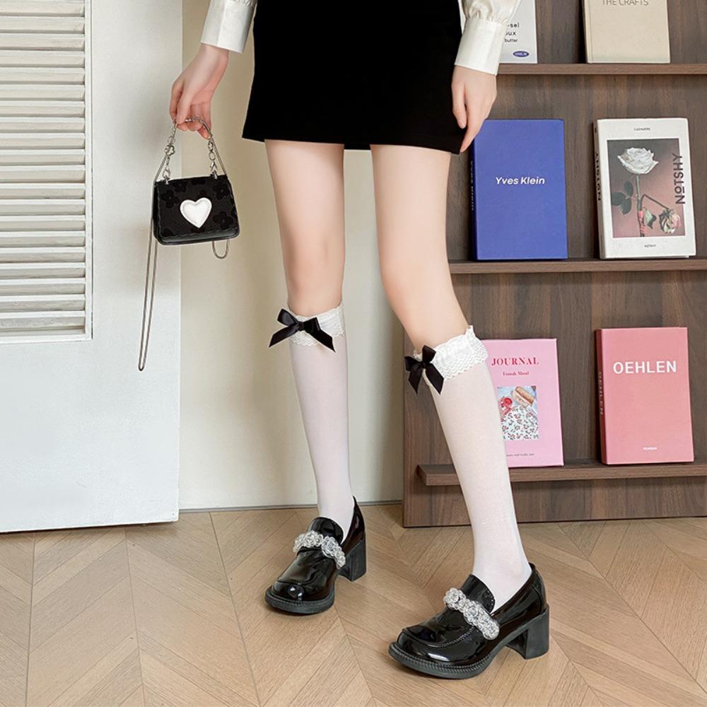 Носки Lolita Jk с милым бантом, милые носки средней длины, новые кружевные носки чёрный
Носки Lolita Jk с милым бантом, милые носки средней длины, новые кружевные носки чёрный