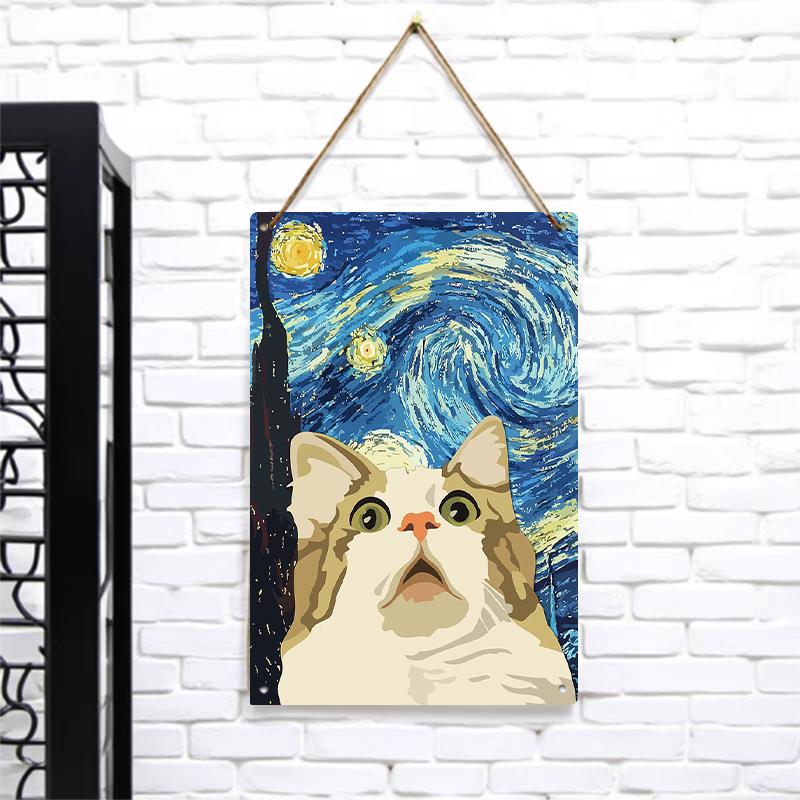 Van Gogh Starry Night Art Cat Metal Tin Sign Living RoomWall Decorative Painting Home Hanging Ornament 7.9x11.8In(20x30cm)
Van Gogh Starry Night Art Cat Metal Tin Sign Living RoomWall Decorative Painting Home Hanging Ornament 7.9x11.8In(20x30cm)