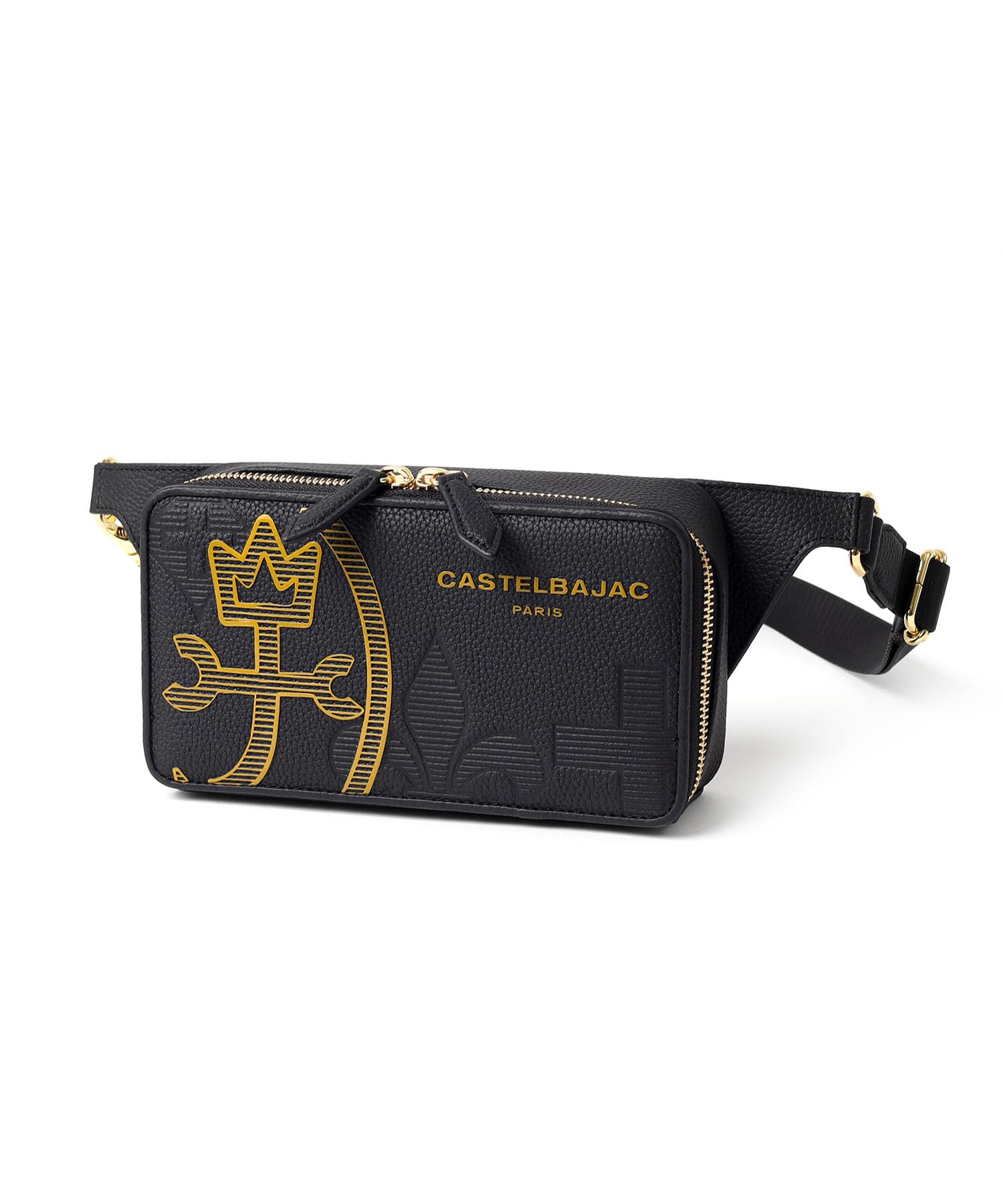 Castelbajac Canelé Leather One-Shoulder Bag, Horizontal, No. 35921, Black
Castelbajac Canelé Leather One-Shoulder Bag, Horizontal, No. 35921, Black