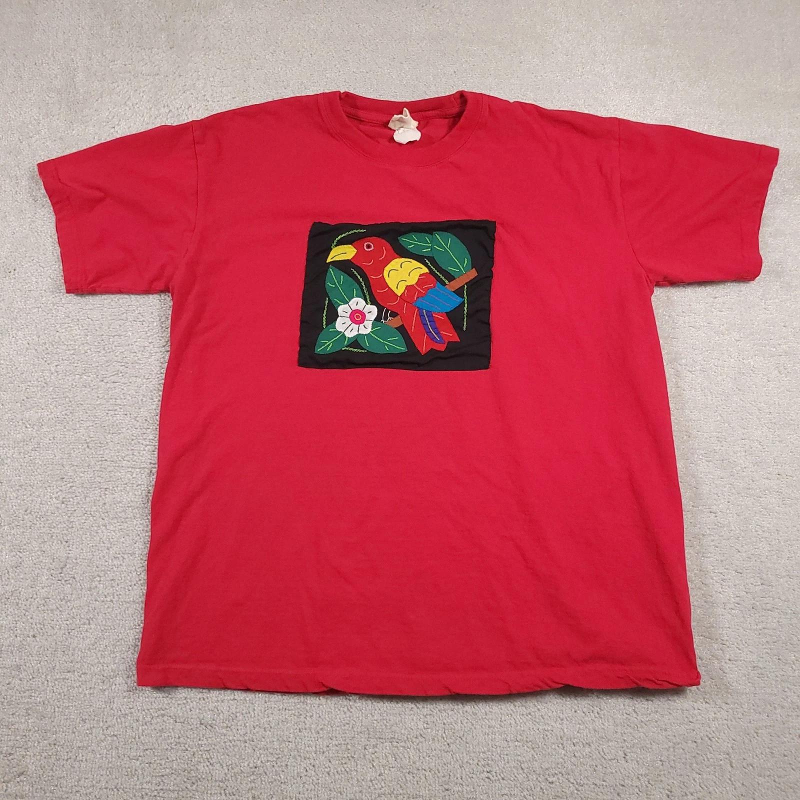 My Name Is Panama Shirt Mens Large Red Parrot Bird Mola Applique Embroidered Tee 110
My Name Is Panama Shirt Mens Large Red Parrot Bird Mola Applique Embroidered Tee 110