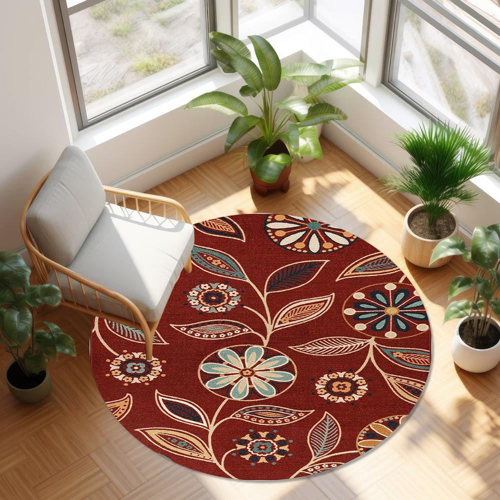 Bohemian Floral Round Rug Ethnic Style Botanical Pattern Carpet Soft Non-Slip Circle Floor Decor Mat for Living Room Bedroom 100cm
Bohemian Floral Round Rug Ethnic Style Botanical Pattern Carpet Soft Non-Slip Circle Floor Decor Mat for Living Room Bedroom 100cm