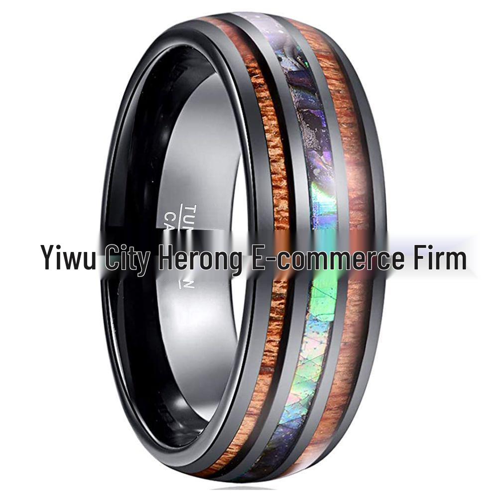 Кольцо из вольфрамовой стали 8 мм с черным гальваническим покрытием, инкрустированное деревом акации и раковиной абалона Size 7.5
Кольцо из вольфрамовой стали 8 мм с черным гальваническим покрытием, инкрустированное деревом акации и раковиной абалона Size 7.5