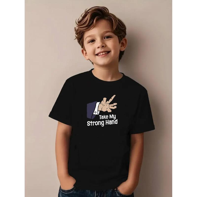 European sizes Cute Easy Palm English) Print T-Shirt, Boys Fun Short-Sleeved Round Neck Spring And Summer Casual Wear, Holiday Gift T-Shirt Top 98cm чёрный
European sizes Cute Easy Palm English) Print T-Shirt, Boys Fun Short-Sleeved Round Neck Spring And Summer Casual Wear, Holiday Gift T-Shirt Top 98cm чёрный