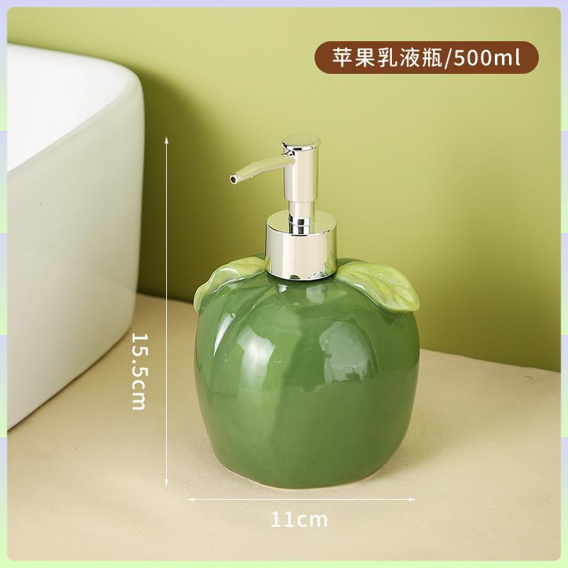 500ML Apple Ceramic lotion Bottle Ceramic Press Bottle Toilet Wash Shampoo Shampoo Empty Split Bottle shampoo dispense
500ML Apple Ceramic lotion Bottle Ceramic Press Bottle Toilet Wash Shampoo Shampoo Empty Split Bottle shampoo dispense
