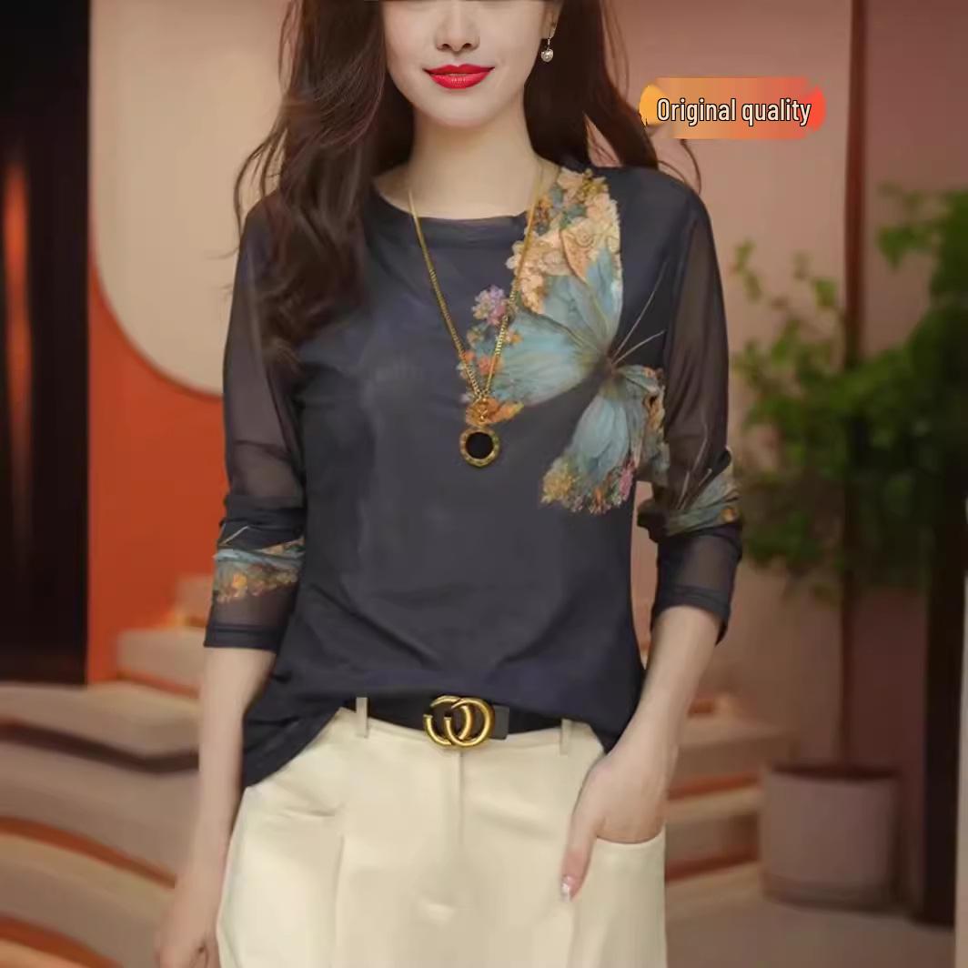 Women s European Style Mesh Base Layer Long Sleeve Print Blouse - Spring & Autumn Fashion 2XL темно-синього кольору
Women s European Style Mesh Base Layer Long Sleeve Print Blouse - Spring & Autumn Fashion 2XL темно-синього кольору