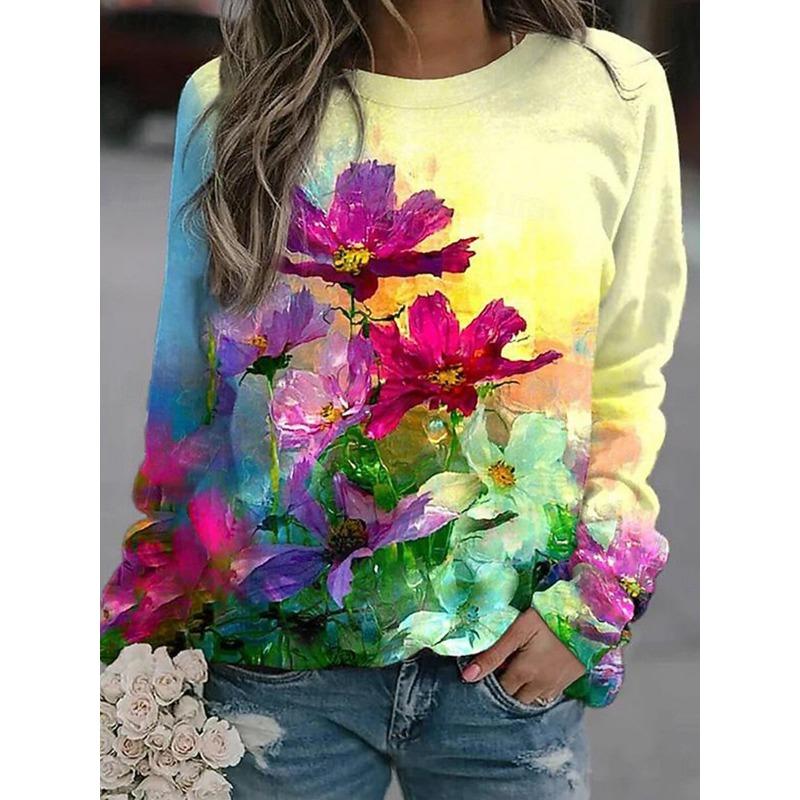 Women s floral pattern 3D printed round neck long sleeved shirt 5XL
Women s floral pattern 3D printed round neck long sleeved shirt 5XL