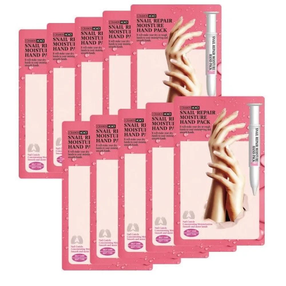 CHAMOS AGACI Snail Repair Moisture Hand Pack 1 Pair (10 Sheets)
CHAMOS AGACI Snail Repair Moisture Hand Pack 1 Pair (10 Sheets)