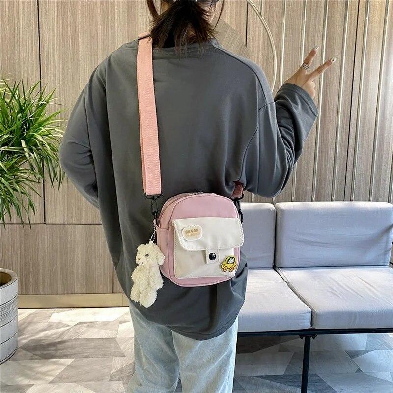Mini Crossbody Bag for Women 2026 Fashion Small Female Canvas Shoulder Bags Korean Phone Purse Cute Students Purse Flap Bolsas Only one bag рожевий
Mini Crossbody Bag for Women 2026 Fashion Small Female Canvas Shoulder Bags Korean Phone Purse Cute Students Purse Flap Bolsas Only one bag рожевий