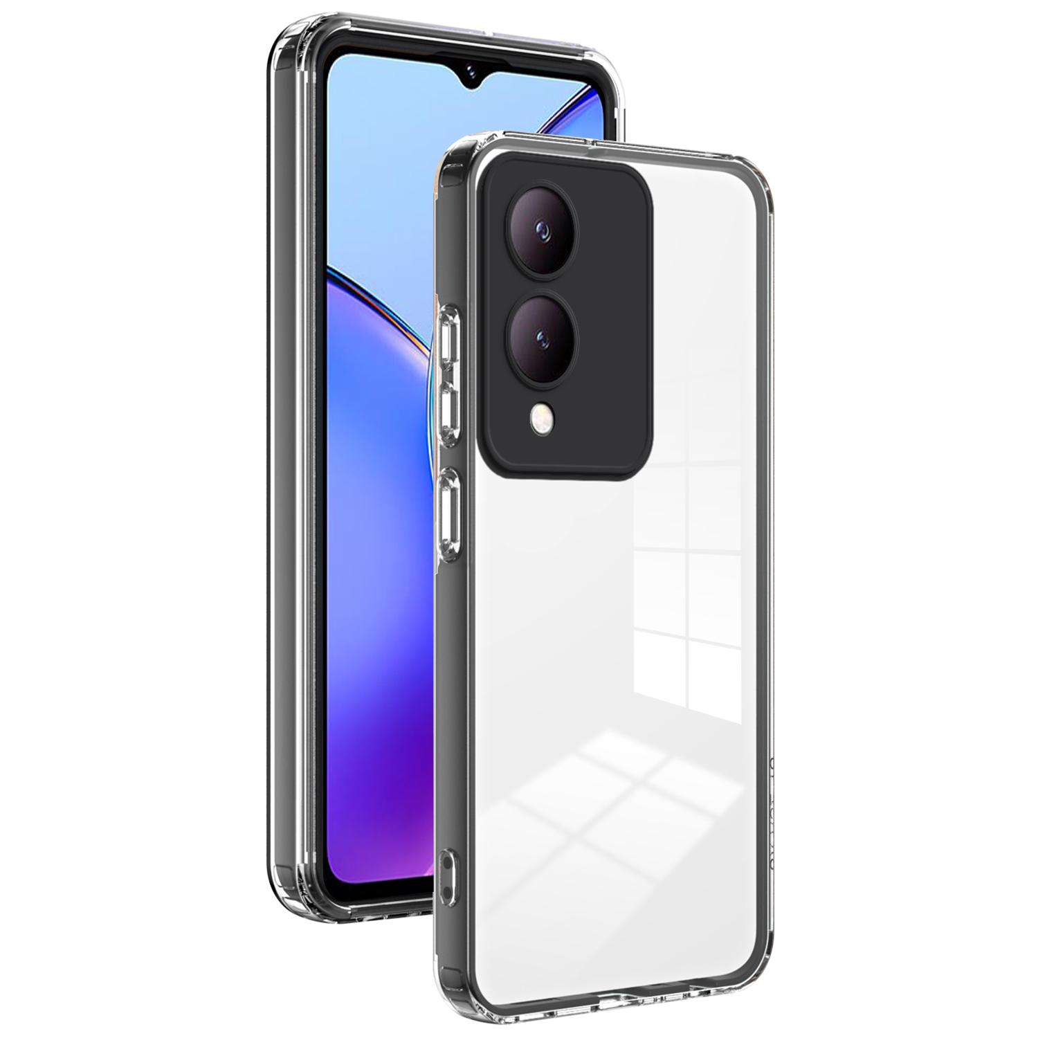 For vivo Y17s 4G Protective Case TPU+PC Clear Phone Cover Black
For vivo Y17s 4G Protective Case TPU+PC Clear Phone Cover Black