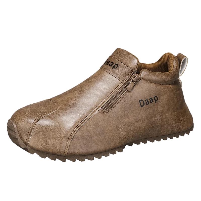 Мужская кожаная повседневная обувь в корейском стиле, модная, легкая, износостойкая, удобная, на молнии, с мягкой подошвой, мужская рабочая обувь для улицы 44 коричневый
Мужская кожаная повседневная обувь в корейском стиле, модная, легкая, износостойкая, удобная, на молнии, с мягкой подошвой, мужская рабочая обувь для улицы 44 коричневый