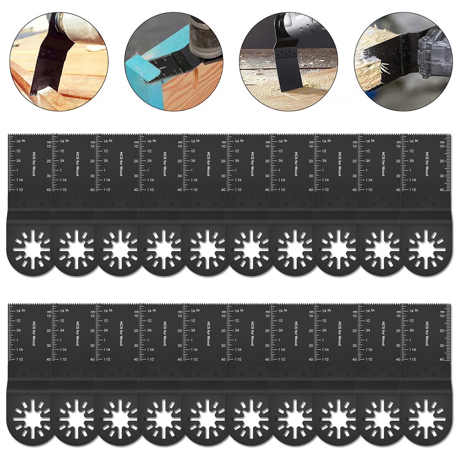 20pcs Multitool Blades High Carbon Steel Mix Oscillating Saw Blades Quick Release Star Lock Blade Multi-Purpose Saw Blade
20pcs Multitool Blades High Carbon Steel Mix Oscillating Saw Blades Quick Release Star Lock Blade Multi-Purpose Saw Blade