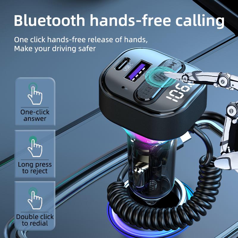 C52 Car FM Transmitter Bluetooth-compatible Receiver MP3 Player Cigarette Lighter Car Charger
C52 Car FM Transmitter Bluetooth-compatible Receiver MP3 Player Cigarette Lighter Car Charger