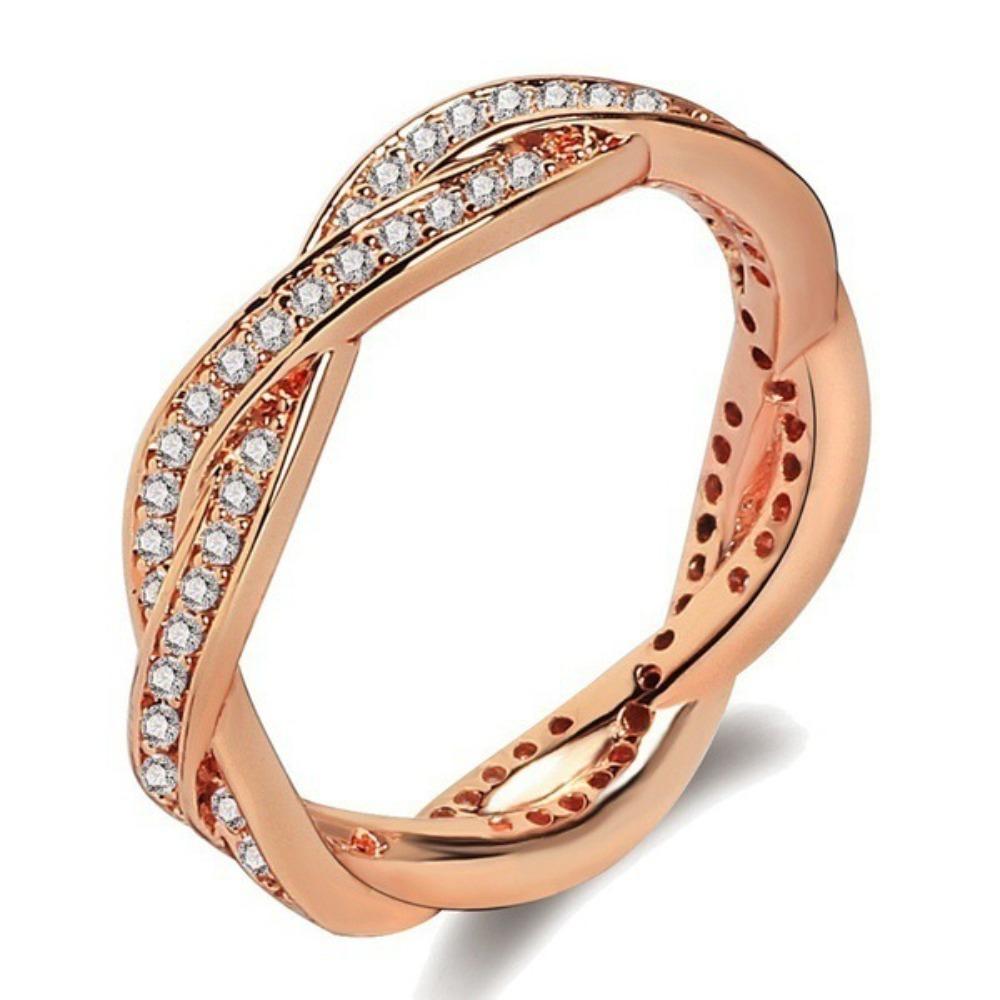 Elegant Round Zircon Ring for Women 18k Rose Gold Plated Engagement Band No. 10 рожевий колір золота
Elegant Round Zircon Ring for Women 18k Rose Gold Plated Engagement Band No. 10 рожевий колір золота