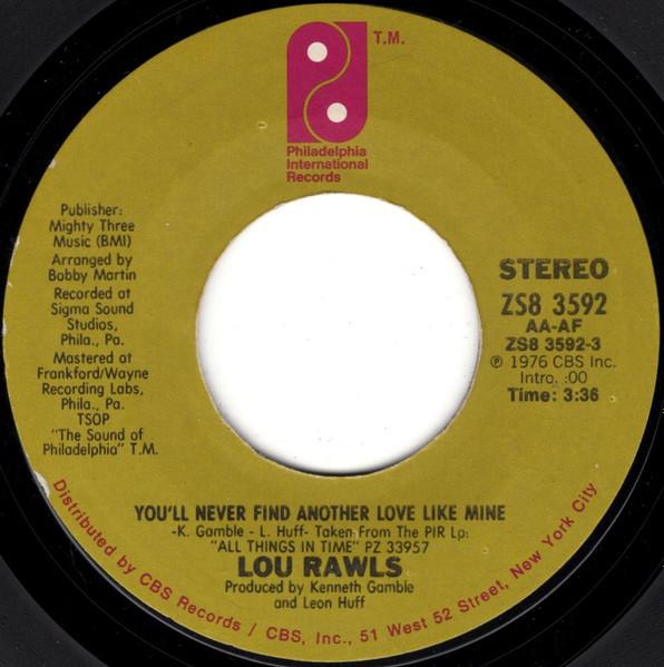 7inch Record LOU RAWLS - You ll Never Find Another Love Like ZS83592 Philadelphia In 1976 US Soul/Funk Used
7inch Record LOU RAWLS - You ll Never Find Another Love Like ZS83592 Philadelphia In 1976 US Soul/Funk Used