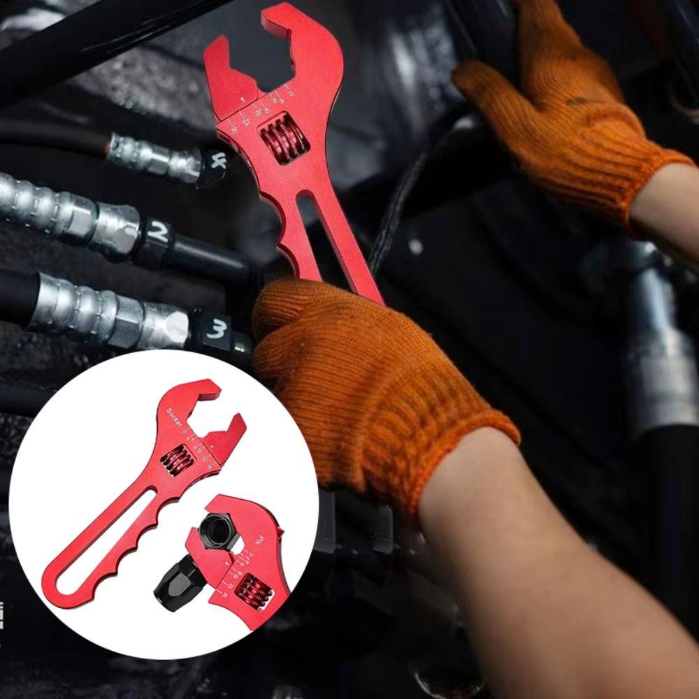 Lightweight Adjustable Wrench Aluminum Oil Hose End Fitting Spanner AN Hose Fitting Spanner DIY синій
Lightweight Adjustable Wrench Aluminum Oil Hose End Fitting Spanner AN Hose Fitting Spanner DIY синій