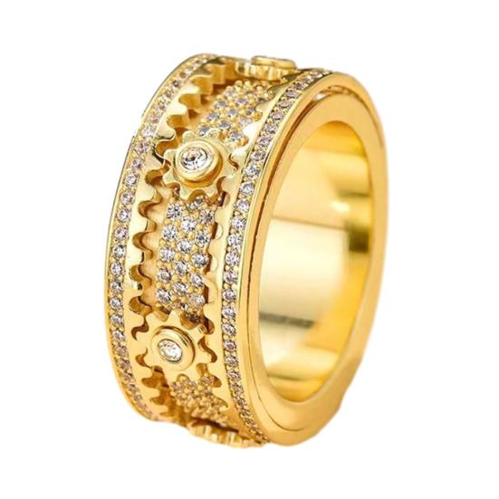 Finger Band Adjustable Anti-Anxiety Fidget Ring Stainless Steel Cubic Zirconia Inlaid Rotating Design Meditation US 6 золотистый
Finger Band Adjustable Anti-Anxiety Fidget Ring Stainless Steel Cubic Zirconia Inlaid Rotating Design Meditation US 6 золотистый