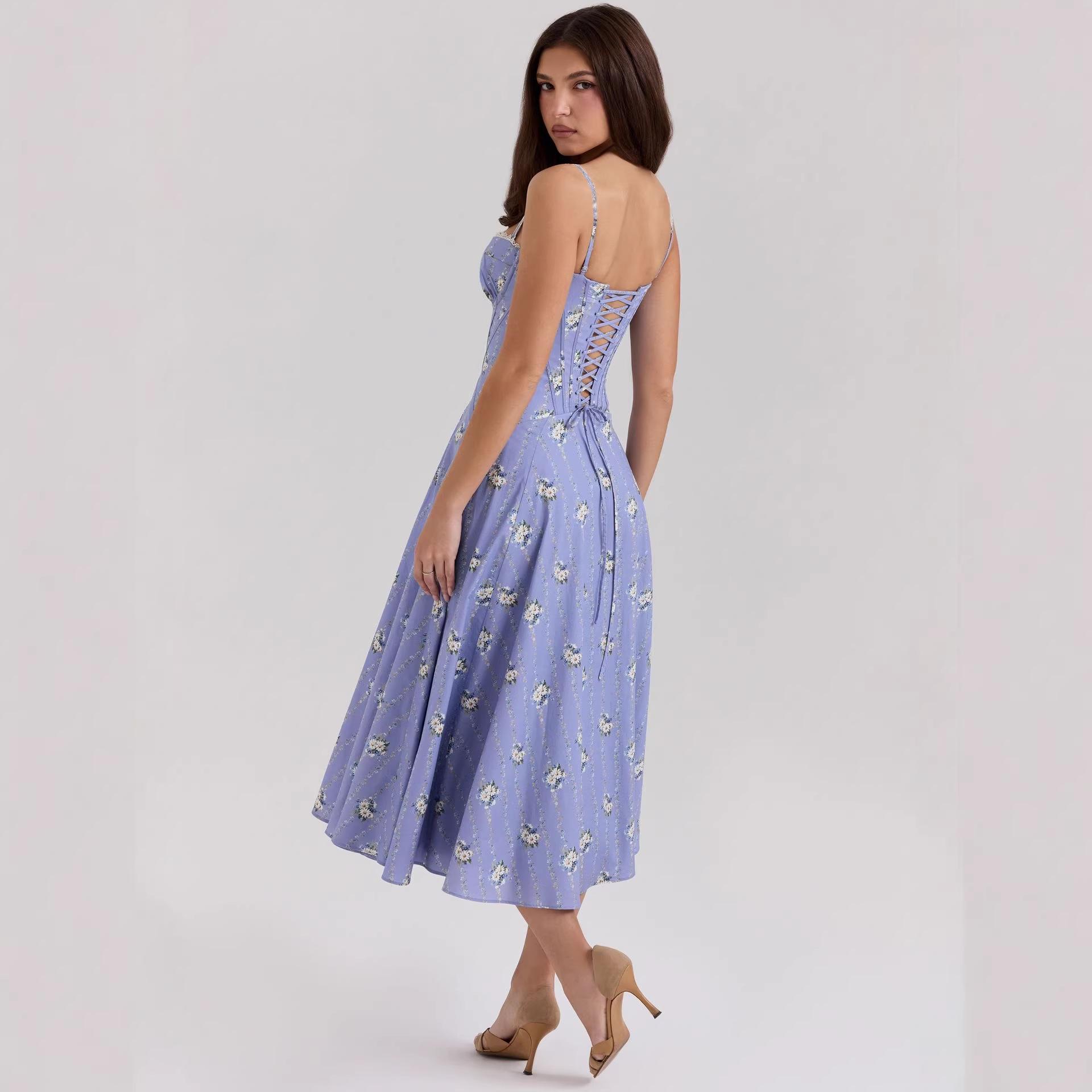 European and American temperament is elegant and gentle, the wind is tight, thin floral suspenders, fairy dress women XL
European and American temperament is elegant and gentle, the wind is tight, thin floral suspenders, fairy dress women XL