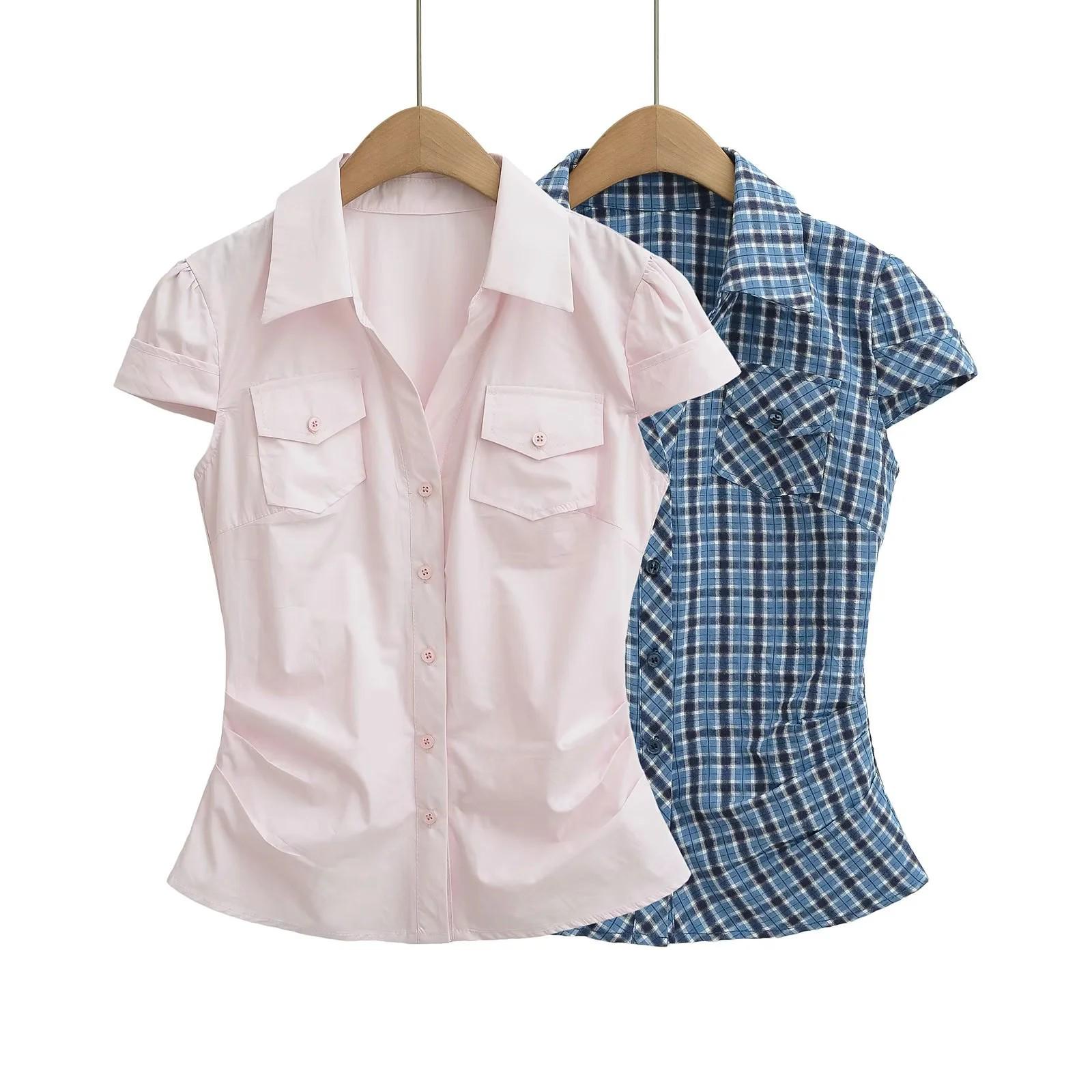 Korean Slim Fit Waist-Hugging Short-Sleeve Lapel Top - 2025 Summer Temperament Style for Women Small
Korean Slim Fit Waist-Hugging Short-Sleeve Lapel Top - 2025 Summer Temperament Style for Women Small