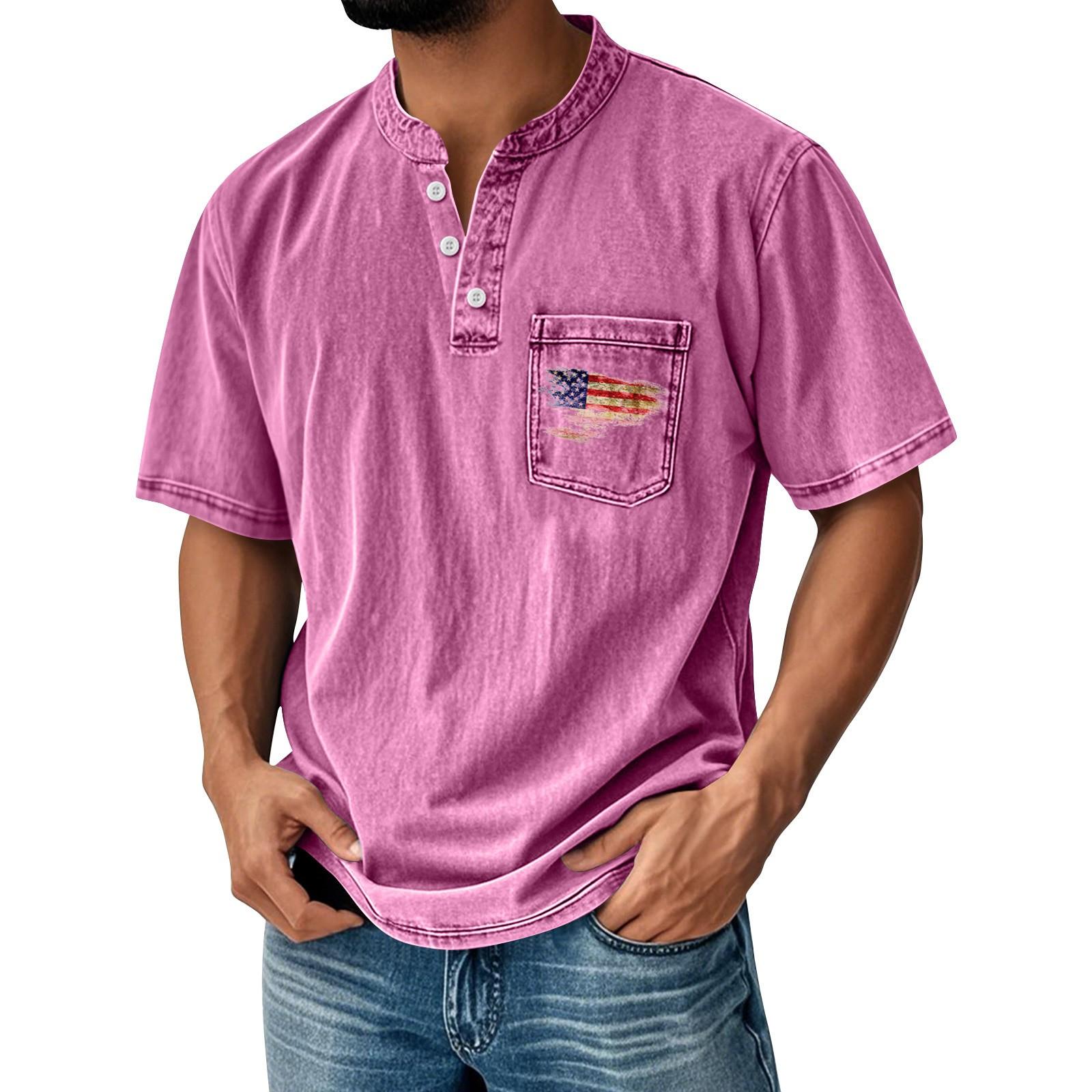 Men s Summer Independence Day Pattern Round Neck Short Sleeve T-Shirt Neck Men s All-match Casual Button Shirt L рожевий
Men s Summer Independence Day Pattern Round Neck Short Sleeve T-Shirt Neck Men s All-match Casual Button Shirt L рожевий