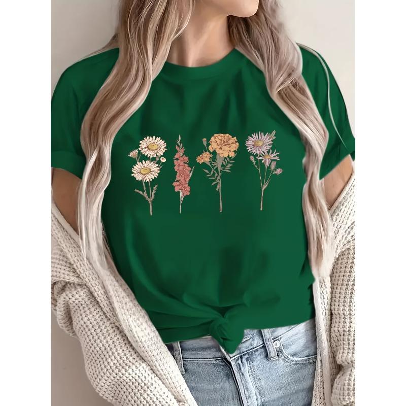Graphic Print T-shirt, Short Sleeve Crew Neck Casual Top for Summer & Spring, Women s Clothing 4XL
Graphic Print T-shirt, Short Sleeve Crew Neck Casual Top for Summer & Spring, Women s Clothing 4XL