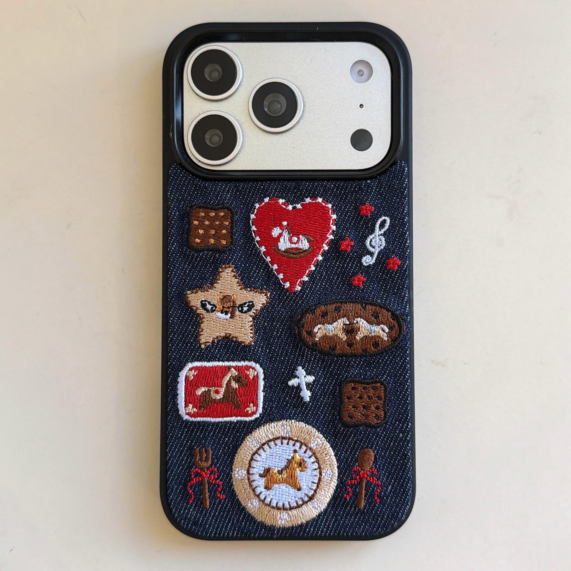 Adorable Denim Horse Embroidery Biscuit Case for iPhone 15/16/17 Pro Max iPhone 17 Pro Max
Adorable Denim Horse Embroidery Biscuit Case for iPhone 15/16/17 Pro Max iPhone 17 Pro Max